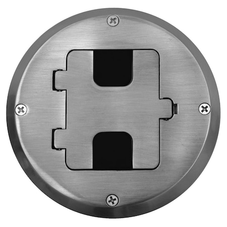 Hubbell Wiring Device-Kellems Electrical Box, Wall Box Type, 1 Gang, Stainless Steel RF515SS